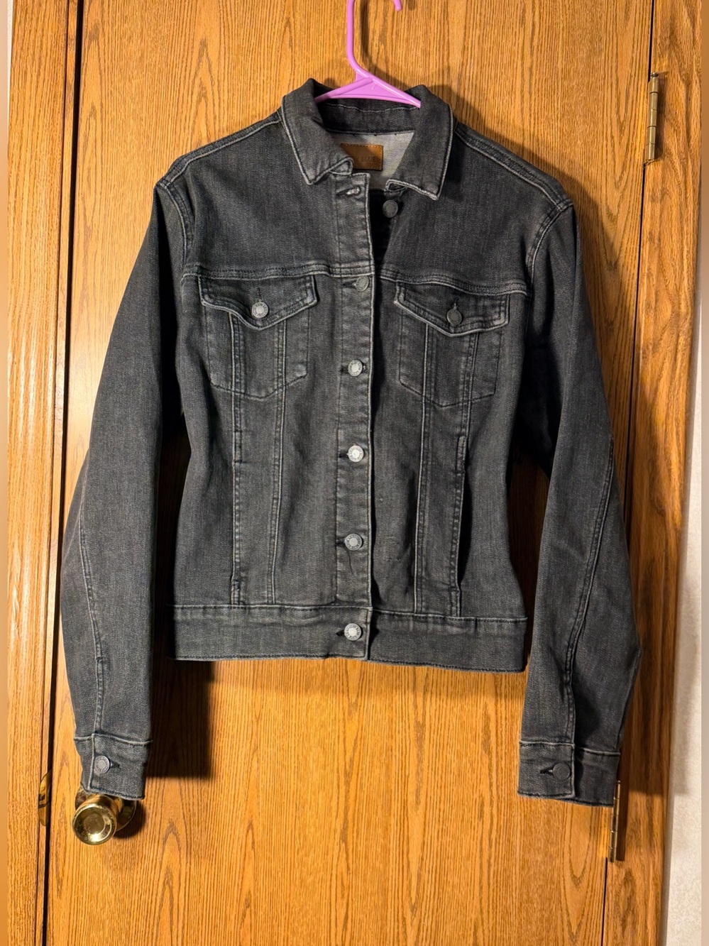 Judy Blue Washed Black Denim Trucker Jacket